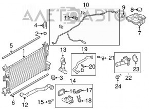 Rezervor de expansiune pentru răcire Ford Escape MK3 13-16 1.6T cu capac