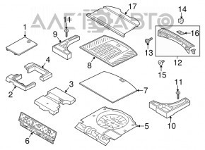 Capac portbagaj Ford Escape MK3 13-15 negru, zgarieturi