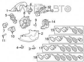 Senzorul unghiului de rotire a volanului Ford Escape MK3 13-