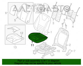 Scaun șofer Ford Escape MK3 13-19 fără airbag, material textil negru-gri, substanță chimică