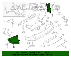 Bara spate goală dreapta Ford Escape MK3 13-16 pre-restilizare roșie