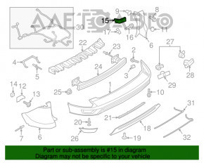 Suportul pentru bara spate stânga Ford Escape MK3 13-16, nou, aftermarket.