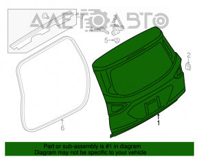 Ușa portbagajului goală Ford Escape MK3 13-16