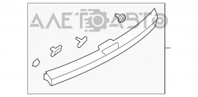 Moldura portbagajului Ford Escape MK3 13-19, zgârieturi.