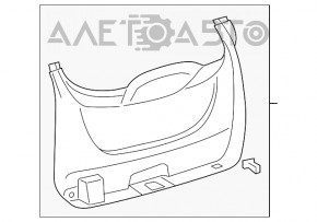 Capacul portbagajului inferior al usii Ford Escape MK3 13-16, negru mat, zgârieturi