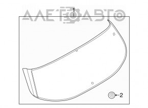 Geam spate portbagaj Ford Escape MK3 13 tonifiat, cu ornamente.