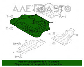 Protecția motorului Lincoln MKC 15 - nu există fragmente lovite