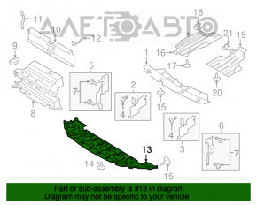 Protecție pentru bara de protecție față Ford Escape MK3 13-16 pre-restilizare