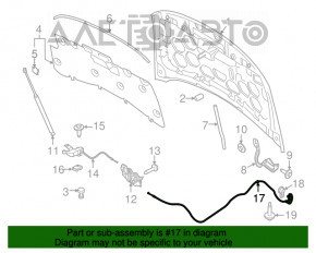 Трос открывания замка капота Ford Escape MK3 13-19 новый OEM оригинал