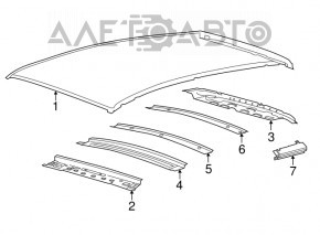 Крыша металл Ford Escape MK3 13-19 без люка, тычка