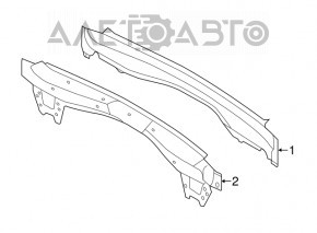 Panoul din spate al modelului Ford Escape MK3 13-19, format din 2 piese, culoare roșie.