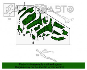 Roata din fata stanga Ford Escape MK3 13-16, culoare neagra.