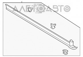 Prag stânga Ford Escape MK3 13-16 pre-restilizare, structură, zgârieturi, fixare ruptă.