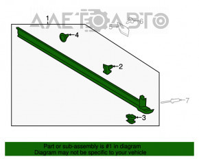 Pragul stâng Ford Escape MK3 13-16 pre-restilizare, structură, zgârieturi, fisuri în montare.