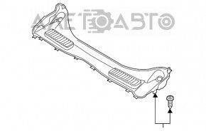 Grila stergatoarelor din plastic Ford Escape MK3 13-19 are o prindere rupta, defect la etansare.