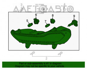 Поворотник правый Ford Escape MK3 13-16 дорест белый с птф