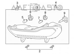 Поворотник правый Ford Escape MK3 13-16 дорест белый с птф