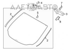 Лобовое стекло Ford Escape MK3 13-16 дорест, скол