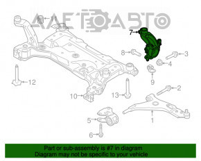 Цапфа со ступицей передняя левая Ford Escape MK3 13- люфт ступицы