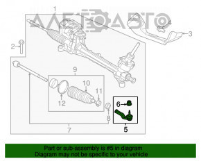 Capăt de direcție dreapta Ford Escape MK3 13- nou OEM original