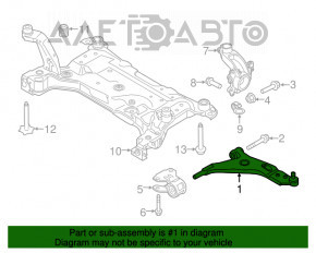 Рычаг нижний передний левый Ford Escape MK3 13-19 ржавый