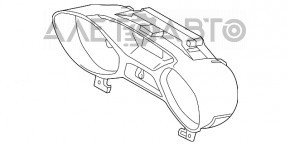 Tabloul de bord Ford Escape MK3 13-16 are un ecran mare.