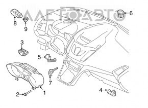 Tabloul de bord Ford Escape MK3 13-16 are un ecran mare, 120k.