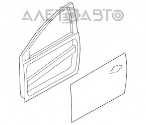 Ușă asamblată față stânga Ford Focus mk3 11-18 negru UH