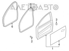 Ușă goală față stânga Ford Focus mk3 11-18 nouă, neoriginală, mâner