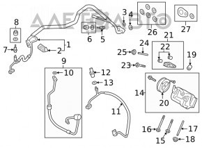 Радиатор кондиционера конденсер Ford Focus mk3 11-14 2.0 дорест, прижат