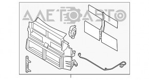 Jaluzele deflectorului radiatorului asamblate pentru Ford Focus mk3 11-14 2.0 cu motor electric.