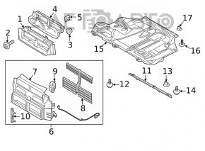 Jaluzele deflectorului radiatorului asamblate pentru Ford Focus mk3 11-14 2.0 cu motor electric.