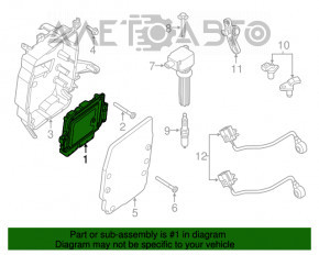 Blocul ECU al motorului Ford Focus mk3 11-18 2.0