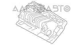 Airbag-ul genunchiului pentru șoferul din partea stângă a Ford Focus mk3 11-18, negru, ruginit.