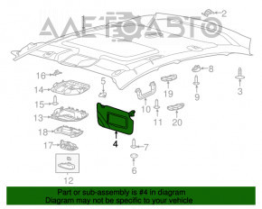 Capota dreapta Ford Focus mk3 11-18 cu 2 faruri gri, fara carlig, fara capac de protectie.