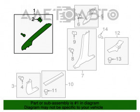 Capacul superioare al amortizorului din față stânga Ford Focus mk3 11-18 bej