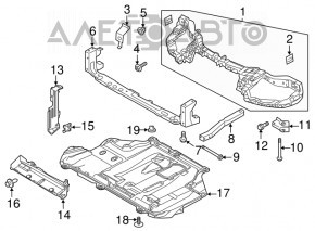 Protecția motorului Ford Focus mk3 11-18 2.0 plastic nou neoriginal