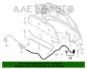 Cablu de deschidere a capotei Ford Focus mk3 11-18 principal