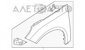 Aripa față stânga Ford Focus mk3 11-18 SUA