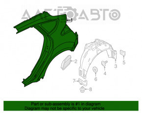 Aripa spate stânga Ford Focus mk3 11-18 5 uși