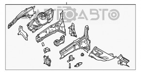 Четверть передняя левая с центральной стойкой Ford Focus mk3 11-18 красная