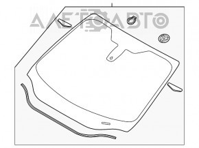 Лобовое стекло Ford Focus mk3 11-18 usa PILKINGTON, песок