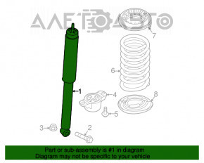 Amortizor spate stânga Ford Focus mk3 11-18