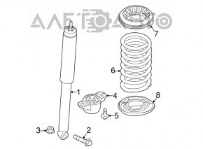 Amortizor spate stânga Ford Focus mk3 11-18