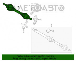 Ax cu semicrucișare față stânga Ford Focus mk3 11-18 2.0 automat nou aftermarket GSP