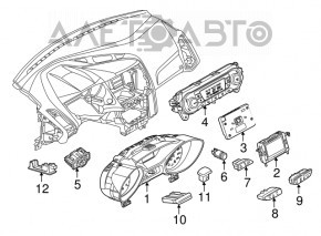 Panoul de instrumente Ford Focus mk3 11-18 SUA, 97k mile