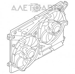 Диффузор кожух радиатора в сборе Ford Fusion mk5 13-20 2.5 новый неоригинал LUZAR