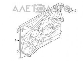 Диффузор кожух радиатора в сборе Ford Fusion mk5 13-20 2.5 новый неоригинал LUZAR