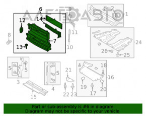 Jaluzele deflectorului radiatorului asamblate pentru Ford Fusion mk5 17-20 cu motor electric