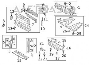 Jaluzele deflectorului radiatorului asamblate pentru Ford Fusion mk5 17-20 cu motor electric